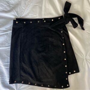 Princess Polly black studded wrap skirt - size 2